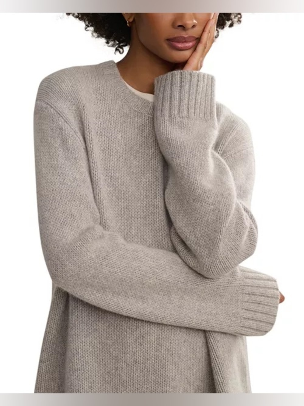 Jenni Kayne Amelia Cashmere Sweater Grey Size Small